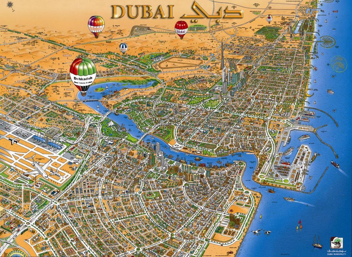 peta dari Dubai creek