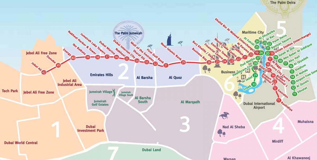peta dari Dubai lingkungan
