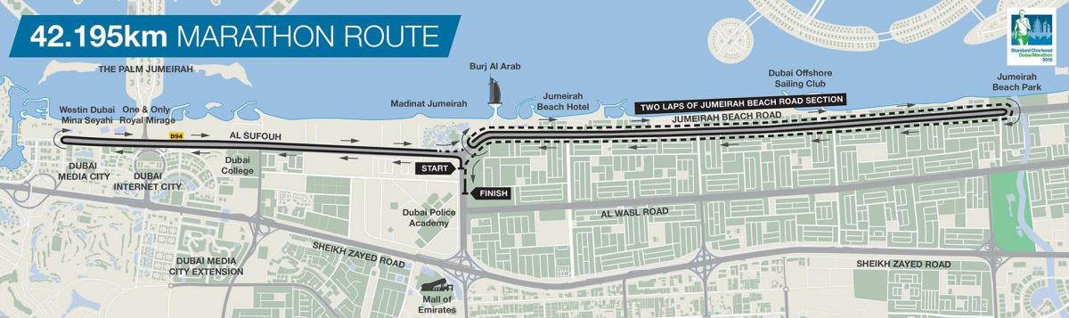 peta dari Dubai marathon