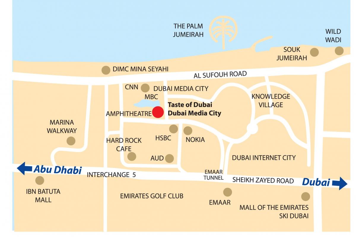 Dubai media city peta lokasi