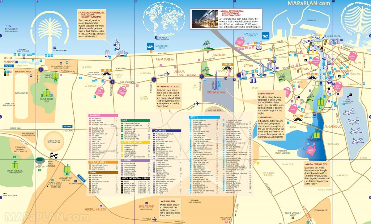 peta dari Dubai pasar