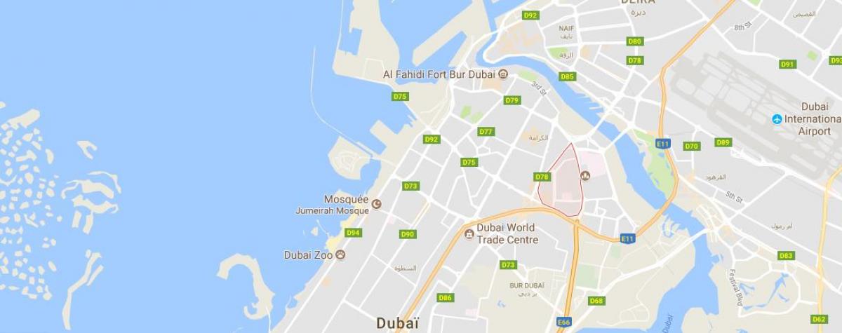 peta dari Oud Metha Dubai