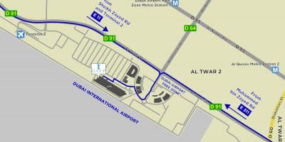 Peta dari bandara Dubai zona bebas