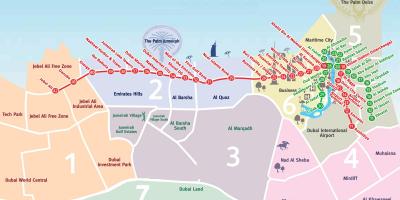 Peta dari Dubai lingkungan