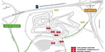 Peta dari Dubai motor city