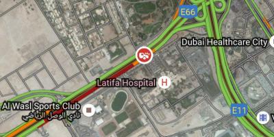 Rumah sakit Latifa Dubai peta lokasi