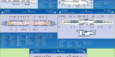 Terminal 3 bandara Dubai peta