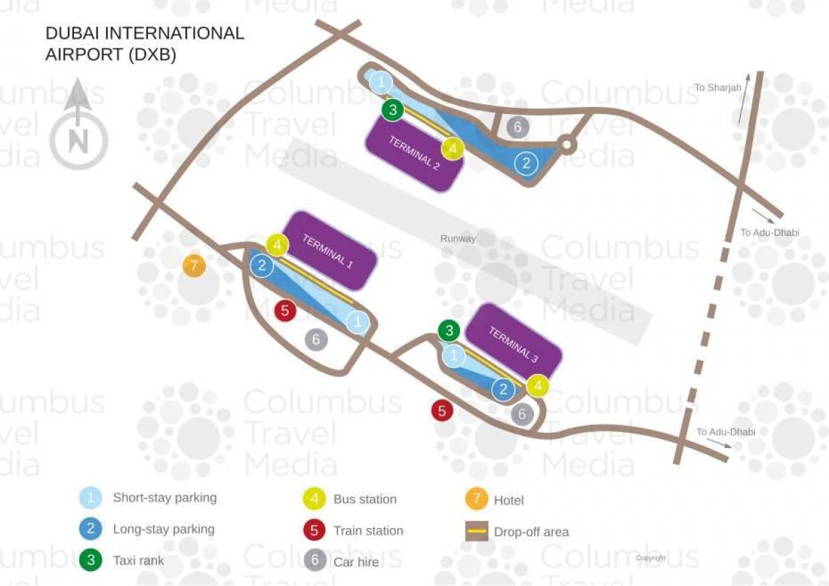 peta dari bandara Dubai