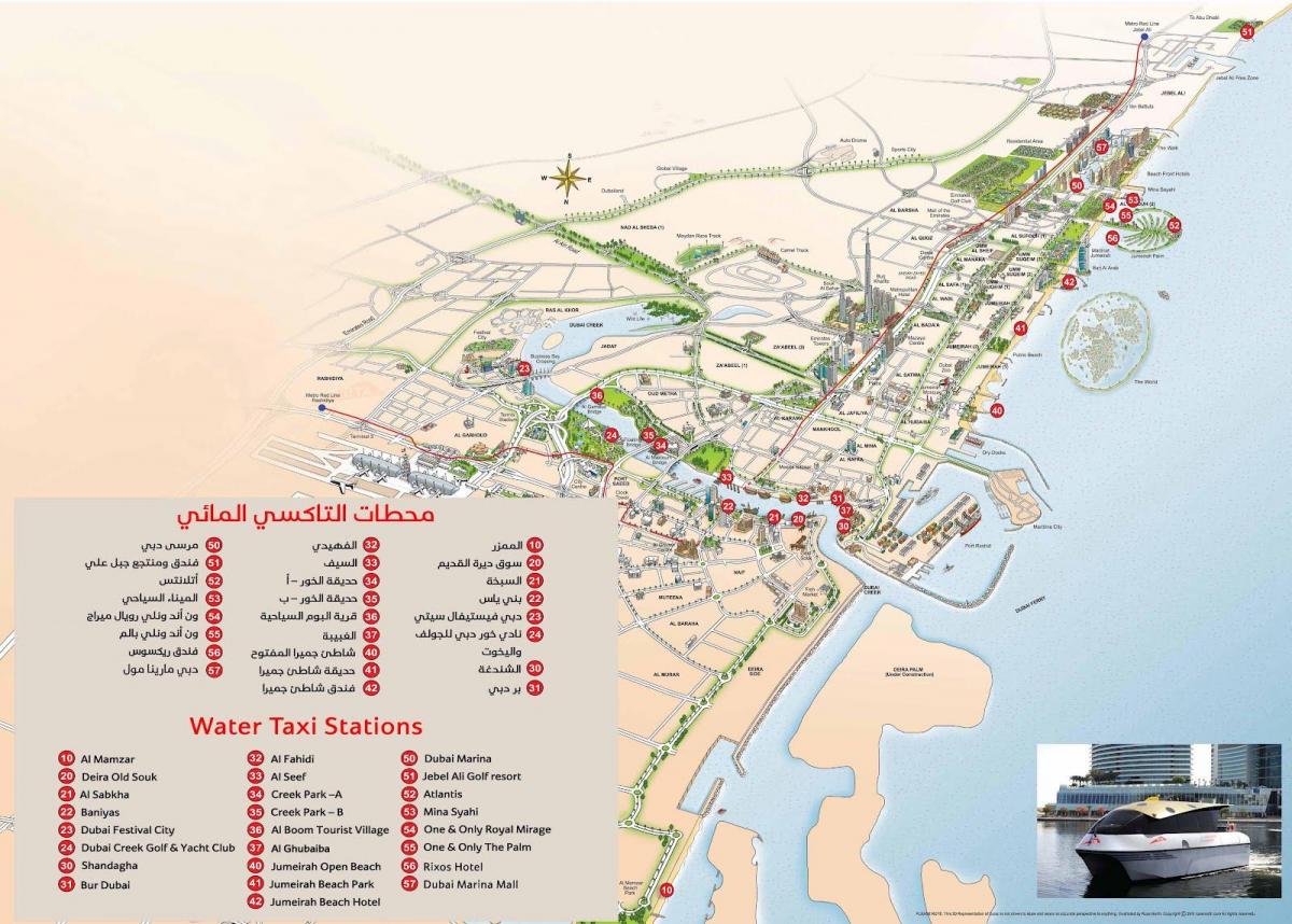 Dubai taksi air rute peta