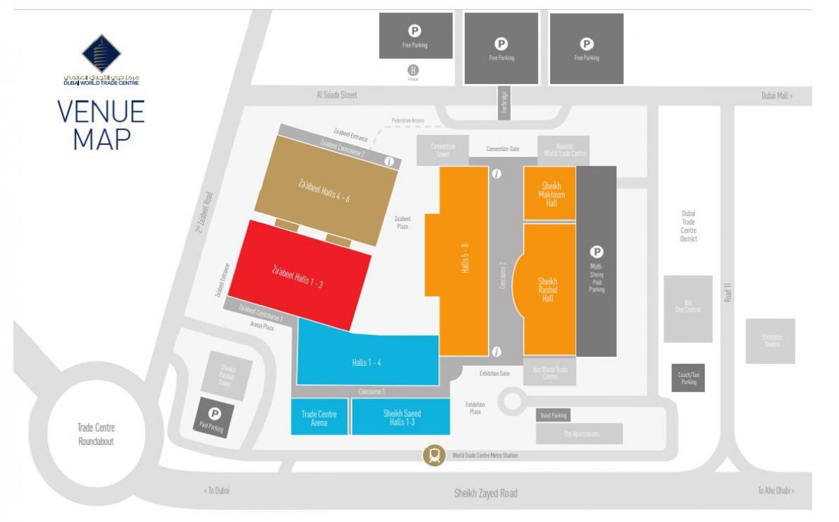 peta dari Dubai mall parkir