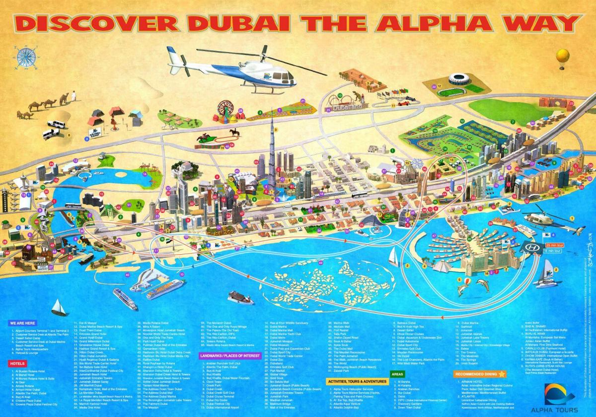 Dubai poin dari bunga peta