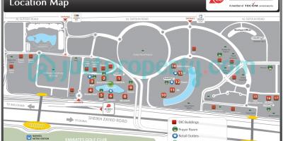 Peta dari Dubai internet city