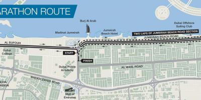 Peta dari Dubai marathon