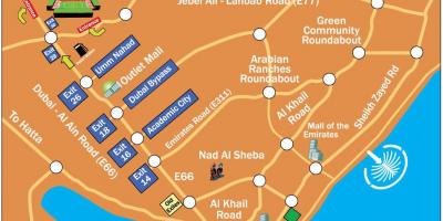 Rugby Sevens, Dubai peta lokasi