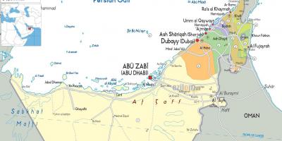 Peta dari Dubai uni Emirat arab
